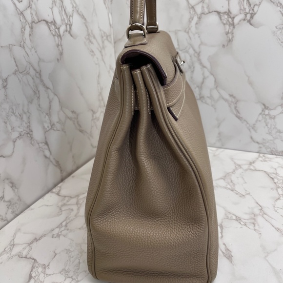 ❌❌❌ SOLD! ❌❌❌ Hermès Etoupe Togo Retourne Kelly 40 - Picture 3 of 16